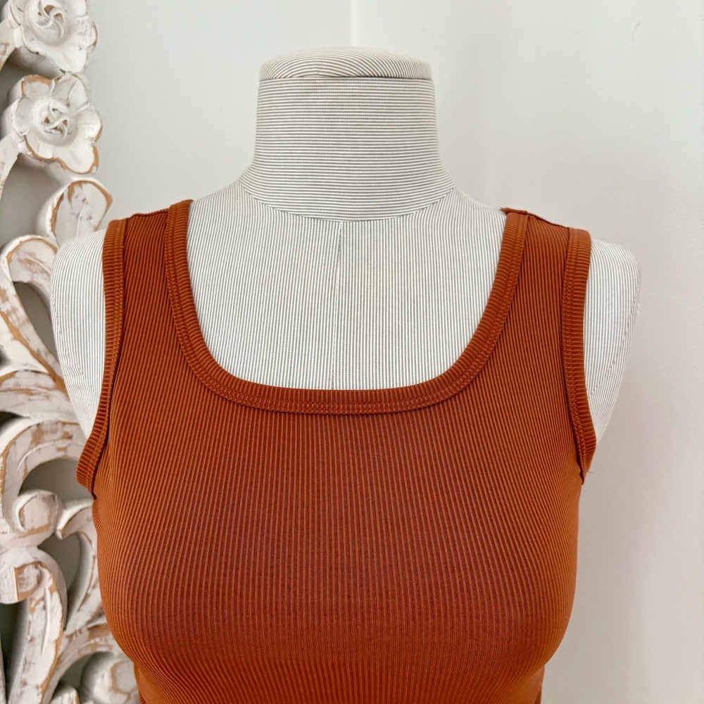 Orange Ruffle Basic Cami - Picture 8 of 11